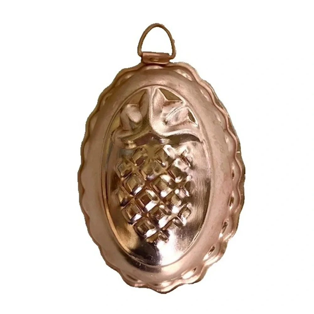 Vintage Copper Tone Miniature Pineapple Mini Jello Mold